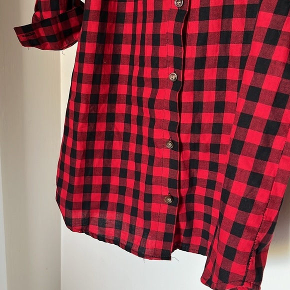 Christmas Red Plaid Long Sleeve Girls Shirt Dress Youth Size Small - Picture 5 of 12